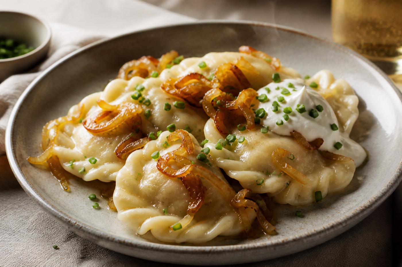 Pierogi — jeden z przepisów w książce